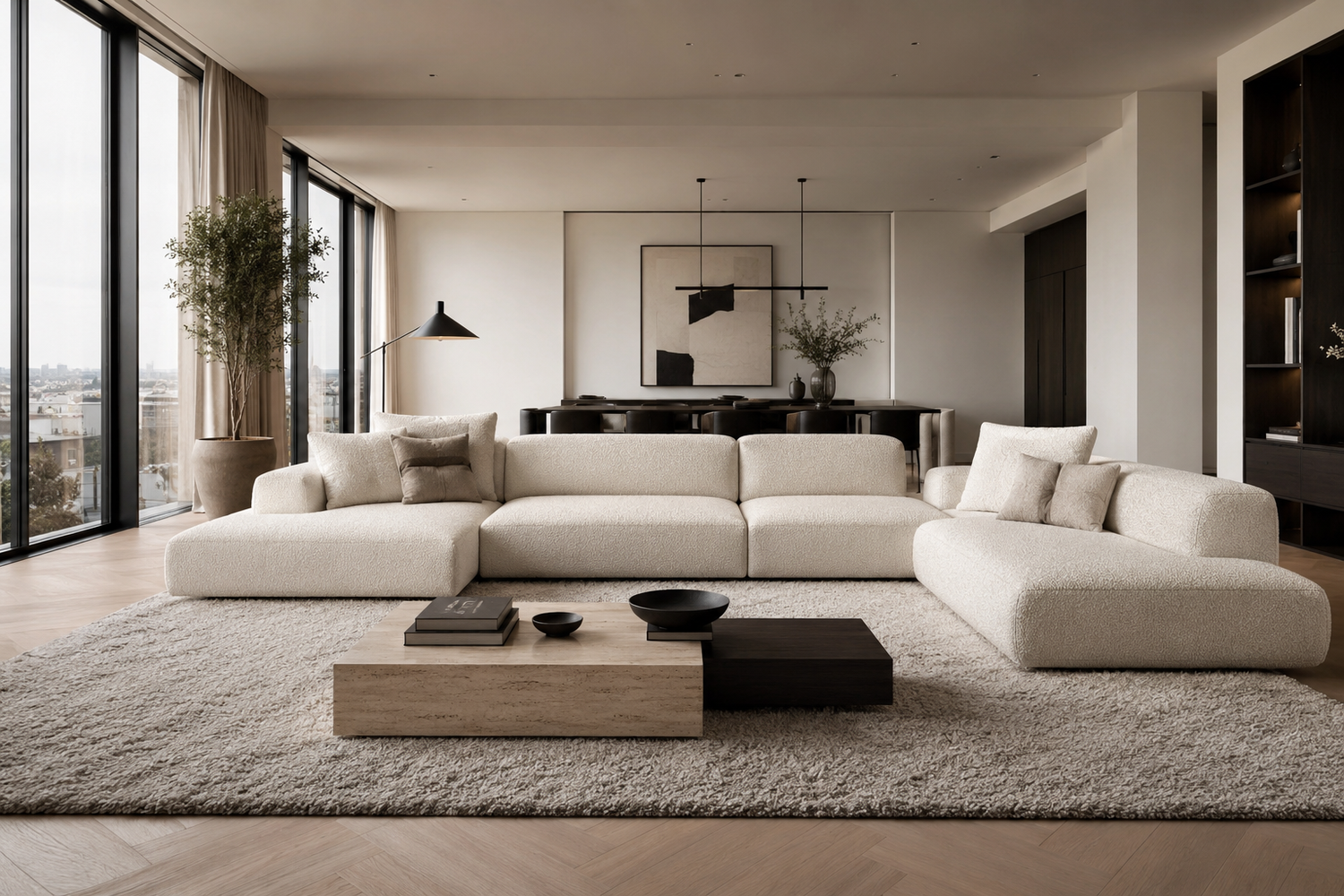 European Minimalist Living Room Scale & Sizing Guide | Don Furniture