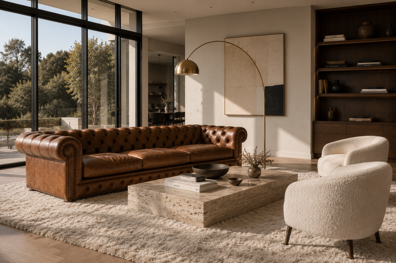 How to Style a Luxury Living Room Around a Chesterfield Sofa | Don Furniture