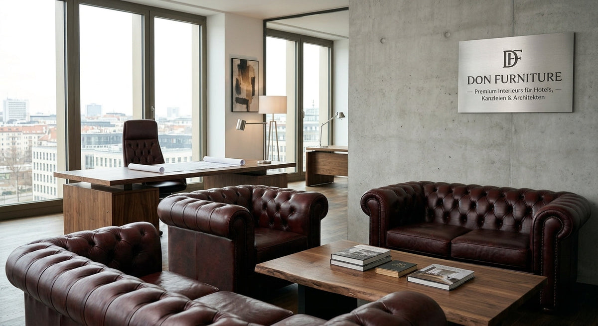 Architektonische Exzellenz: Wie Luxusmöbel & Chesterfield-Klassiker Boutique-Hotels, Kanzleien & High-End-Gewerberäume prägen | Don Furniture