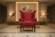 Ohrensessel Rot