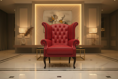 Ohrensessel Rot