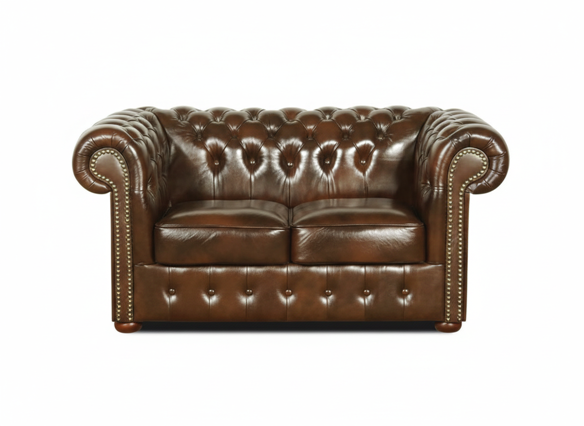 Classic Leather Chesterfield Sofa-Cambridge