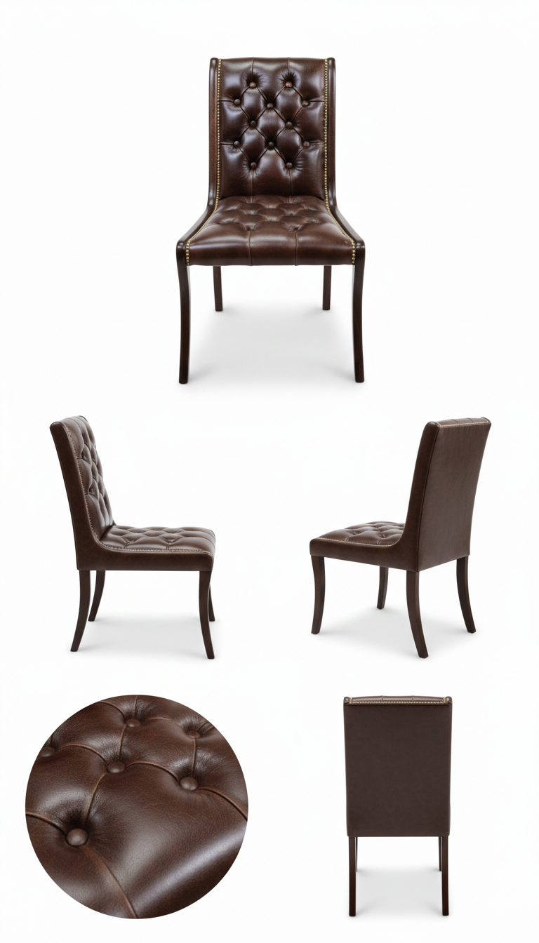 Krzesło do jadalni Chesterfield / Krzesło dekoracyjne